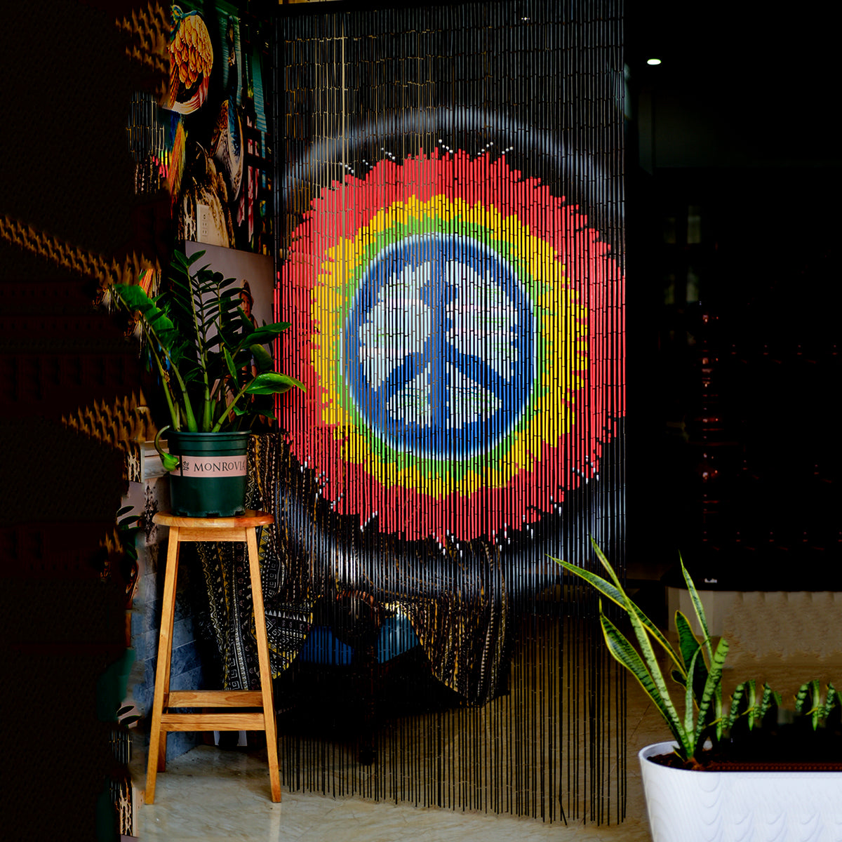 PEACE - BAMBOO BEADED CURTAIN – TACHILC