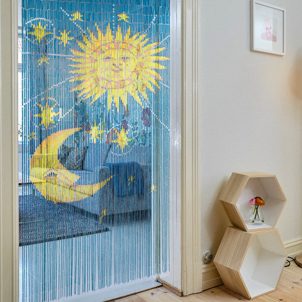 SUN AND MOON - BAMBOO BEADED CURTAIN