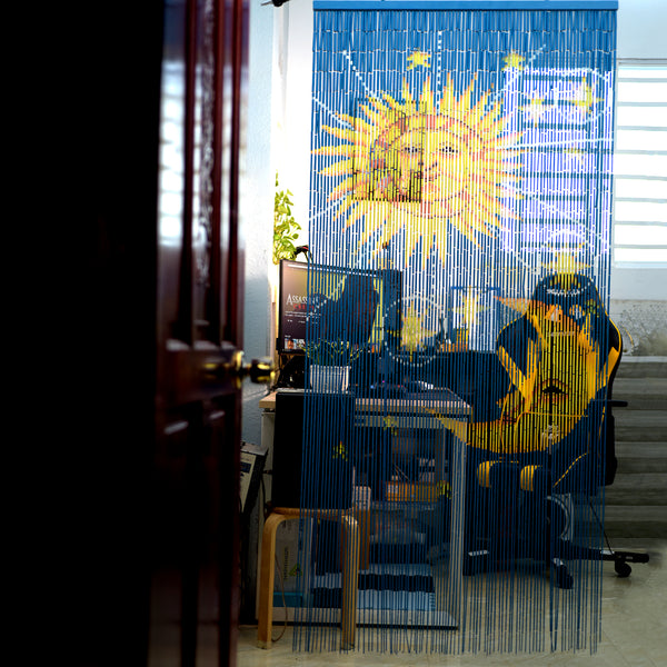 SUN AND MOON - BAMBOO BEADED CURTAIN