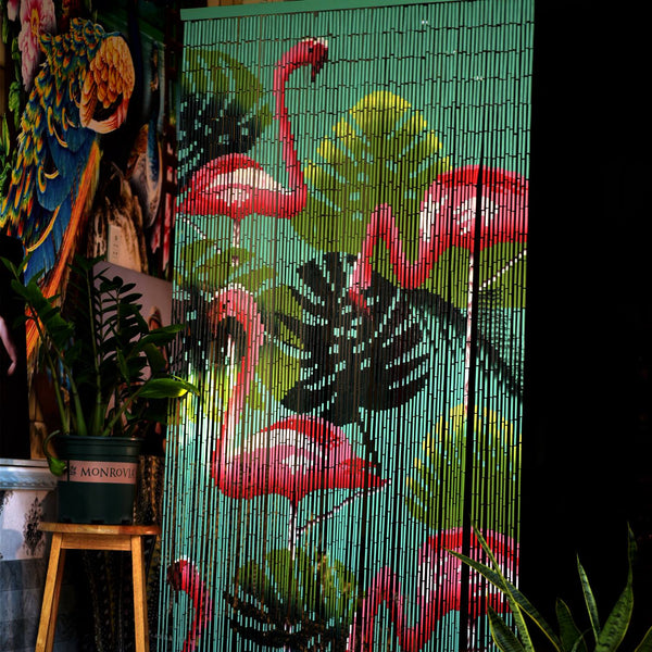 FLAMINGO - BAMBOO BEADED CURTAIN