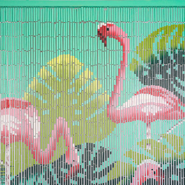 FLAMINGO - BAMBOO BEADED CURTAIN