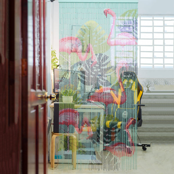 FLAMINGO - BAMBOO BEADED CURTAIN